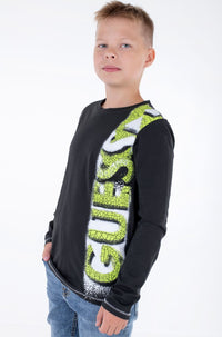 Guess Ls T-shirt Manches Longues Blanche Enfants Garçons — immagine 1