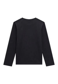 Guess Boys T-shirt manches longues logo noir Garçons — immagine 2