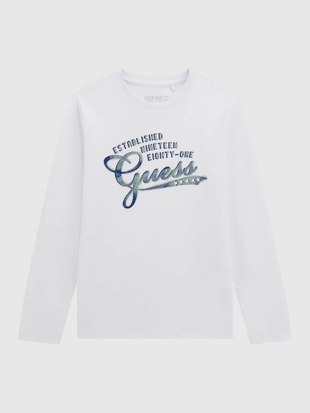 Guess Kids' Maglia a Maniche Lunghe Bianca