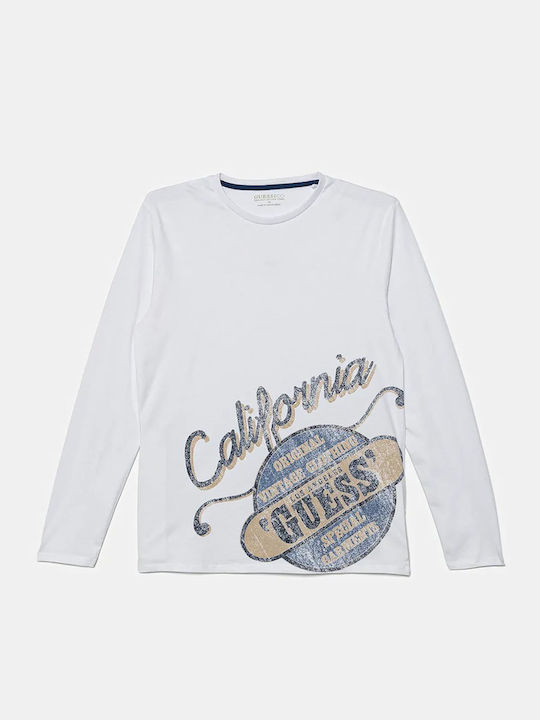 Guess Kids' Maglia a Maniche Lunghe Bianca