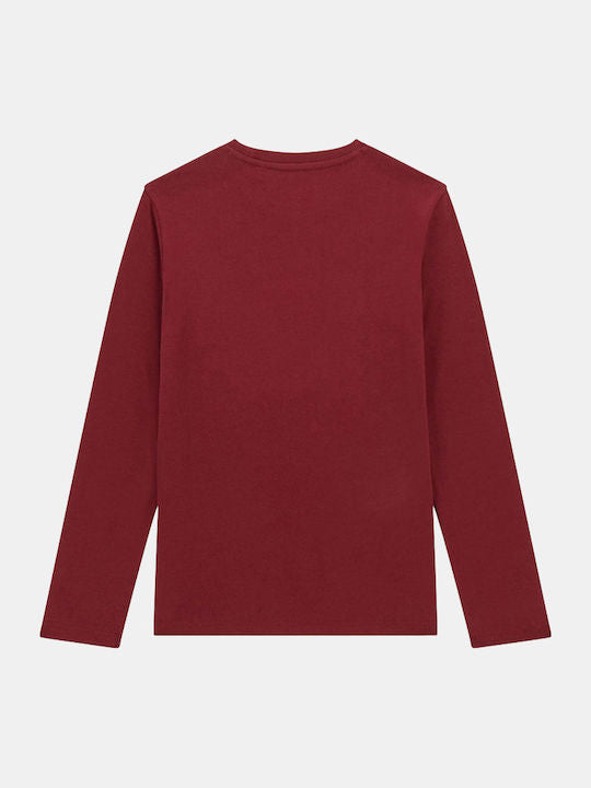 Guess Kids' Maglia a Maniche Lunghe Rossa