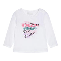 Guess Maglietta Maniche Lunghe Bianca Bambina — immagine 1