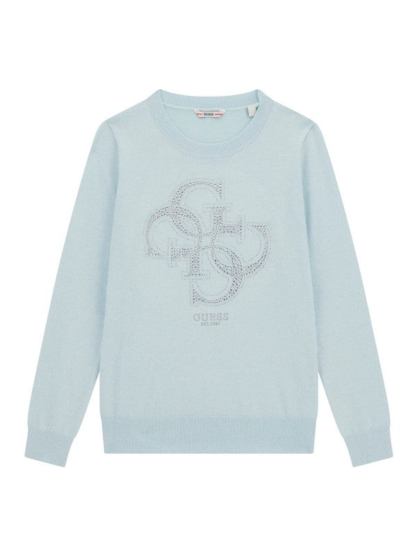 Guess Maglia Maniche Lunghe Azzurra Bambina