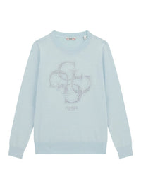 Guess Maglia Maniche Lunghe Azzurra Bambina — immagine 1
