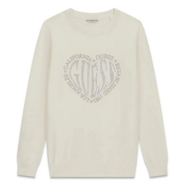 Guess Maglia Maniche Lunghe Panna Bambina
