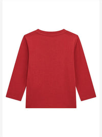 Guess Kids T-shirt Manches Longues Rouge Enfants — immagine 2