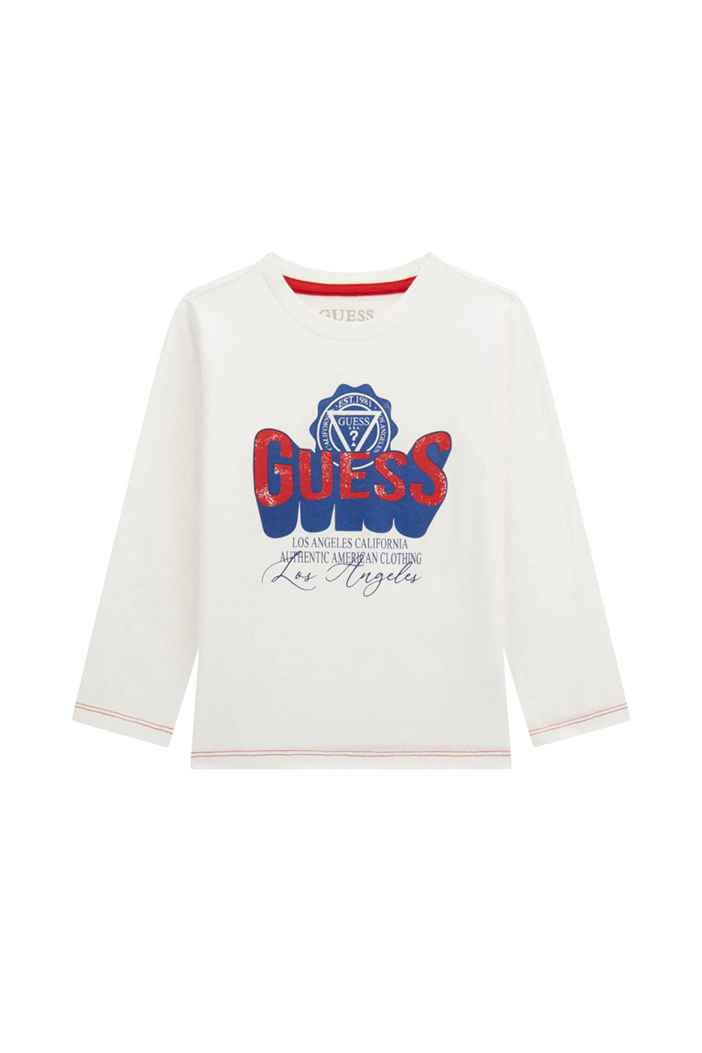 Guess T-shirt Manches Longues Blanche Enfants