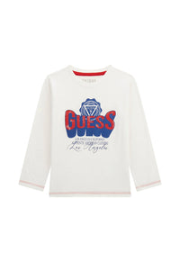 Guess T-shirt Manches Longues Blanche Enfants — immagine 1