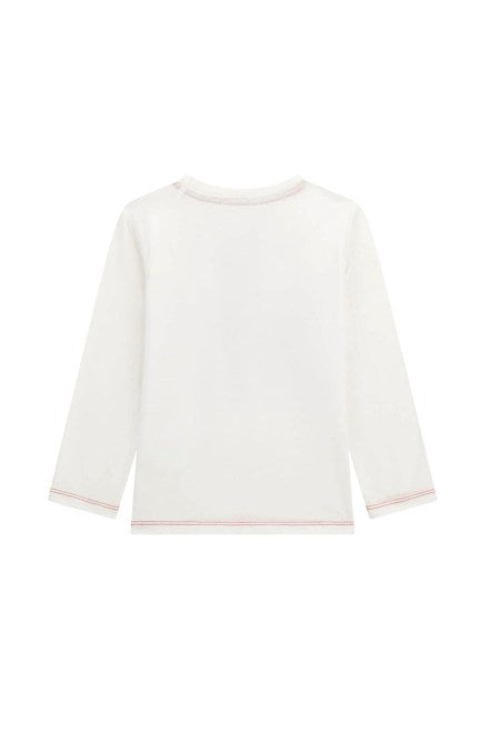 Guess T-shirt Maniche Lunghe Bianca Bambini