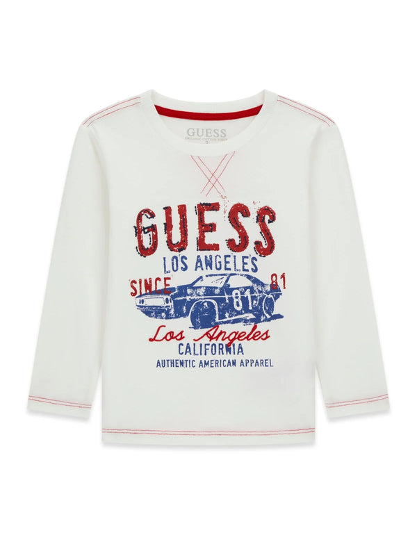 Guess T-shirt Maniche Lunghe Bianca Bambini