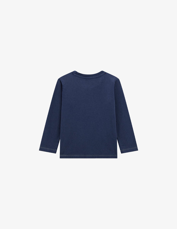 Guess T-shirt Maniche Lunghe Blu Bambini