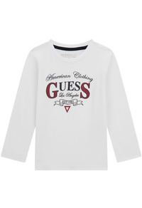 Guess T-shirt Manches Longues Blanche Enfants — immagine 1