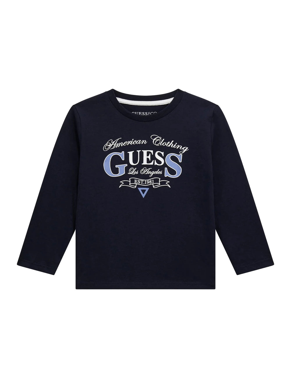 Guess T-shirt Manches Longues Bleu Enfant