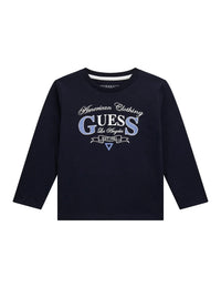 Guess T-shirt Manches Longues Bleu Enfant — immagine 1