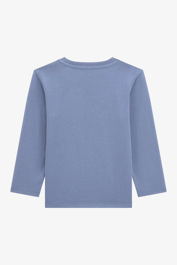 Guess T-shirt Maniche Lunghe Azzurra Bambini