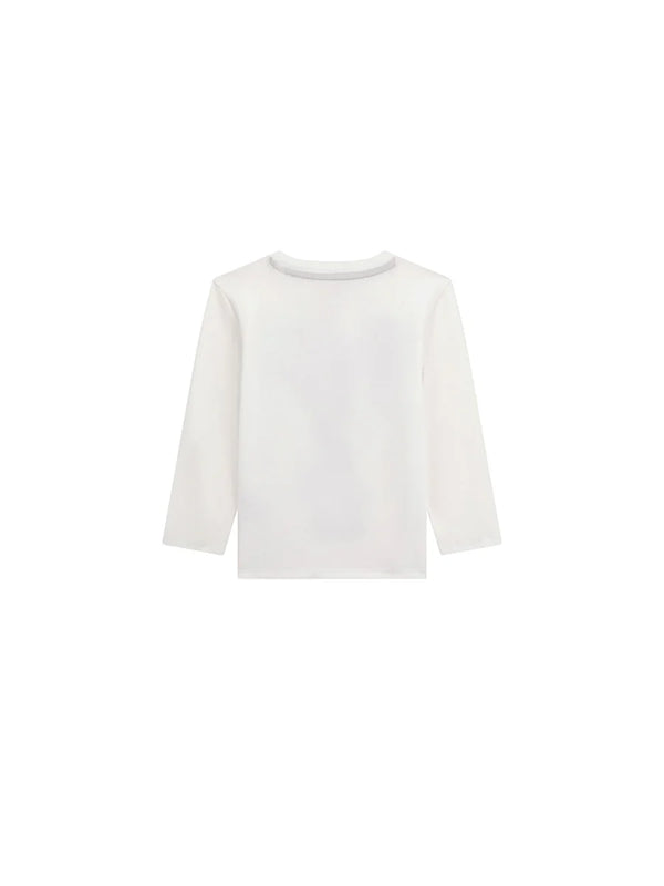 Guess T-shirt Maniche Lunghe Bianca Bambini