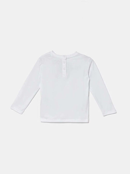 Guess Infant Maglietta Maniche Lunghe Bianca Bambino