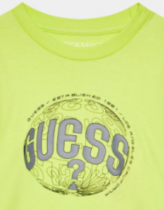 Guess Kids Maglietta Maniche Lunghe Verde Bambino