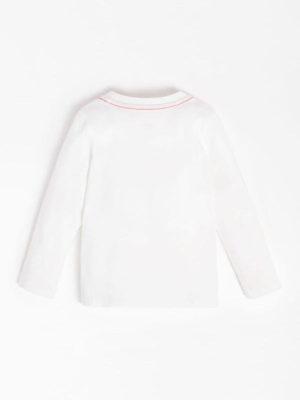 Guess Maglietta Maniche Lunghe Bianca Bambini