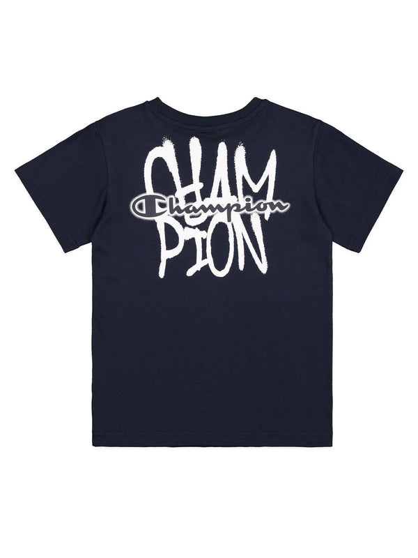 Champion Grapic T-Shirt Blu Bambini Ragazzi
