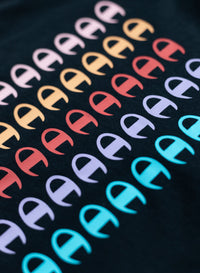 T-shirt à col rond Champion noire pour enfant — immagine 2