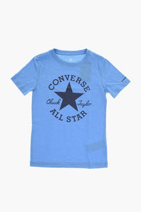 Converse Kids Chuck Patch Tee T-Shirt Azzurra Bambino — immagine 1