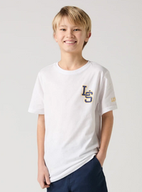 T-shirt universitaire Levi's Blanche Enfants Garçons — immagine 2