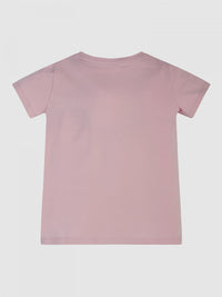 Guess Glitter Crew Neck T-shirt Rosa Bambina — immagine 2