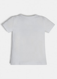 Guess T-shirt col rond pailleté blanc enfant — immagine 2