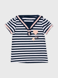 Guess Kids T-shirt Blanc Bleu Enfant — immagine 1