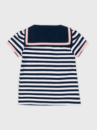 Guess Kids T-shirt Blanc Bleu Enfant — immagine 2