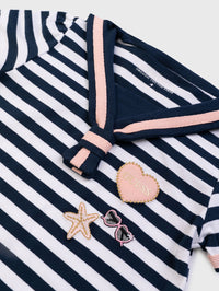 Guess Kids T-shirt Blanc Bleu Enfant — immagine 3