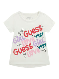 Guess Ss T-shirt Bianca Bambina — immagine 1