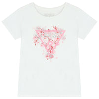 Guess T-shirt Bianca logo Rosa Bambina — immagine 1