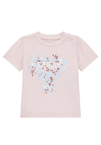 Guess T-shirt Rosa Con Logo Bambina — immagine 1