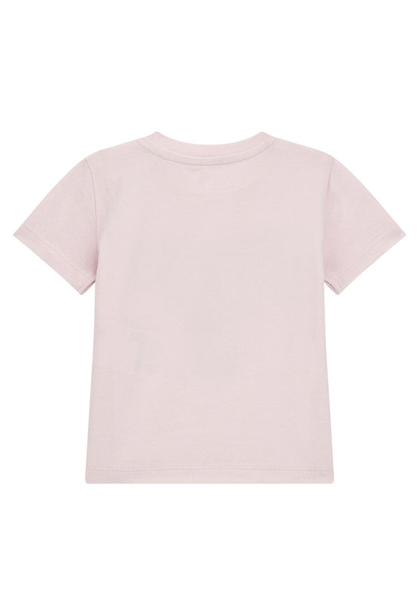 Guess T-shirt Rosa Con Logo Bambina