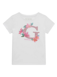 Guess T-shirt Bianca Con Logo Bambina — immagine 1