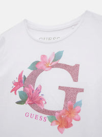 Guess T-shirt Bianca Con Logo Bambina — immagine 2