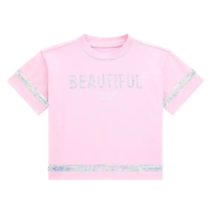 Guess T-shirt Total Pink Bambina