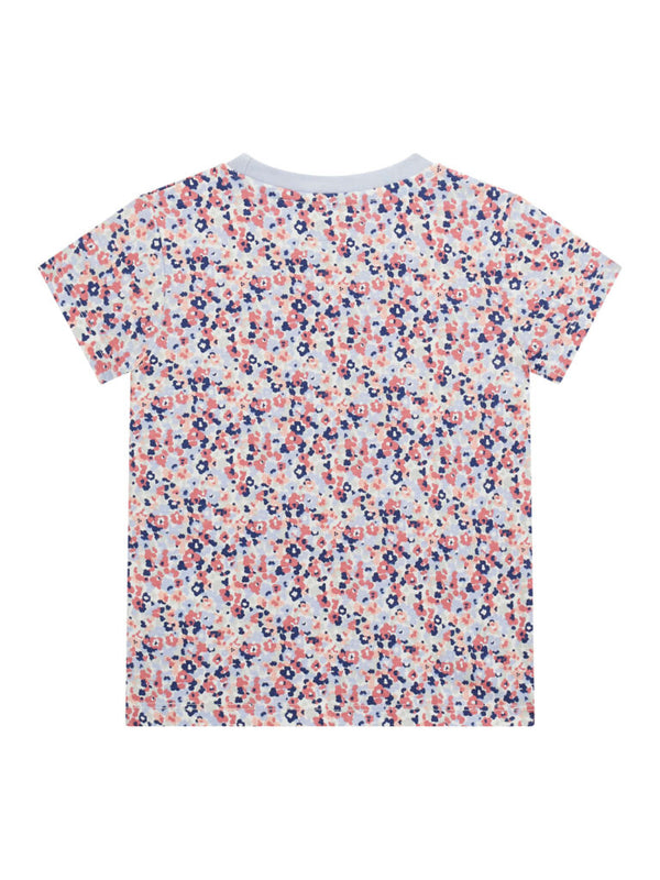 Guess Kids T-shirt con logo triangolare Azzurra Bambino