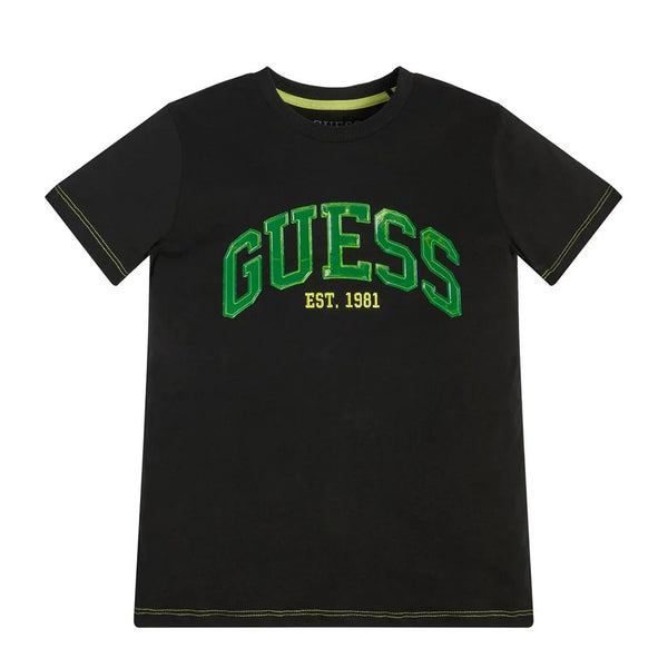 Guess 3D-logo T-shirt Nera Bambini