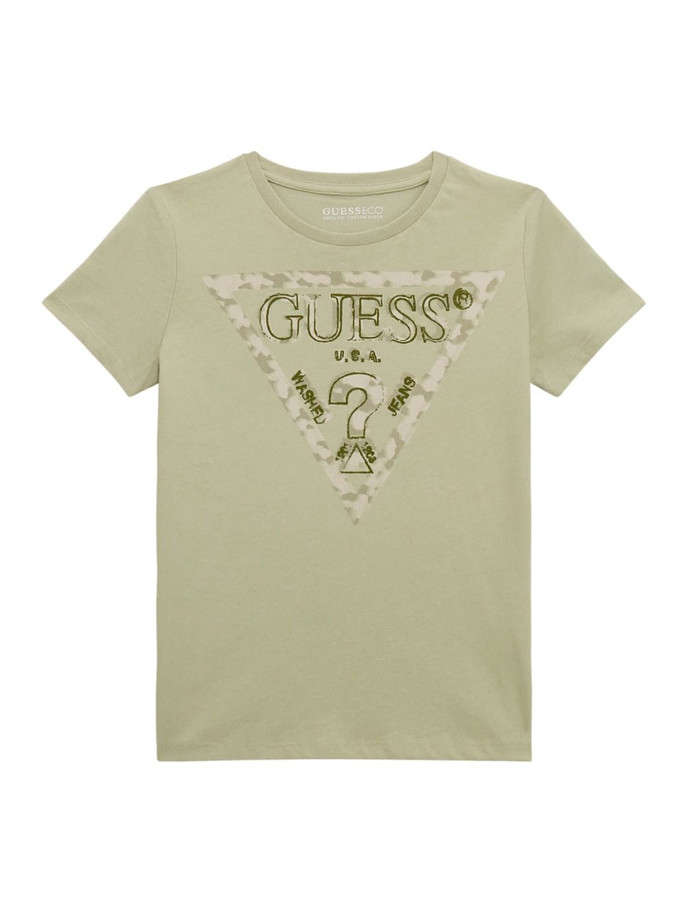Guess Kids Ss T-Shirt Verde Bambino