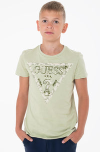Guess Kids Ss T-Shirt Verde Bambino — immagine 2