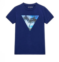Guess T-shirt Manches Courtes Imprimé Central Bleu Enfant — immagine 1