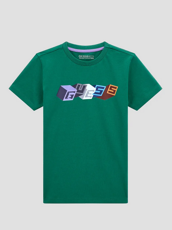 Guess Ss T-shirt Verde Bambino