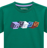 Guess Ss T-shirt Verde Bambino — immagine 2