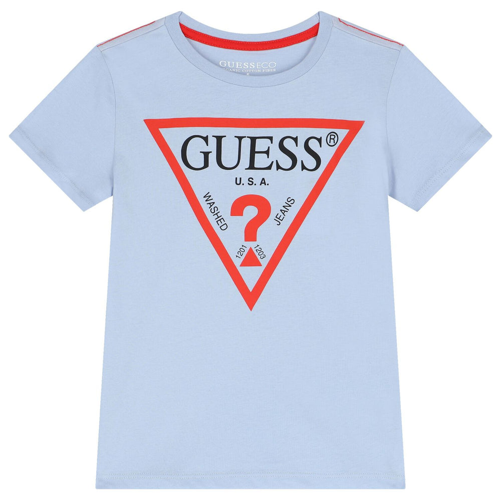 T-shirt enfant Guess Kids coupe droite blanche