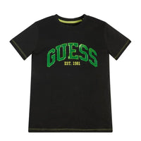 Guess Szary Regular Fit T-shirt Nera Con Logo Centrale Bambino — immagine 1