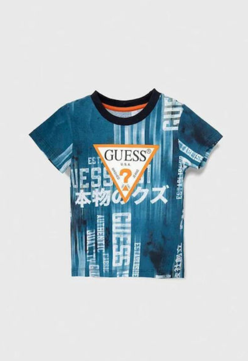 Guess Kids T-shirt Blu Bianca Bambino