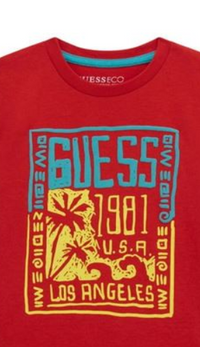 T-shirt Enfant Guess Rouge — immagine 2
